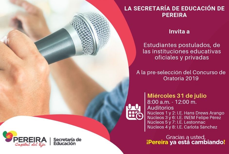 Invitación Preselección Concurso de Oratoria